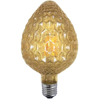 Lampadina led filamento vintage E27 4 watt decorativa ambra ovale