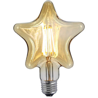 Lampadina led filamento vintage E27 4 watt decorativa ambra stella
