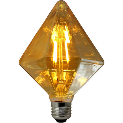Lampadina led a filamento vintage retro e27 4 watt lampada decorativa ambra prisma 350 lumen