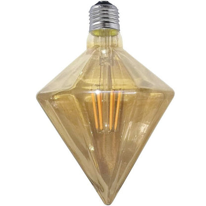 Lampadina led a filamento vintage retro e27 4 watt lampada decorativa ambra prisma 350 lumen