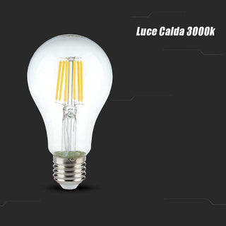 Lampadina led a filamento attacco E27 4 watt lampada in vetro luce fredda calda naturale