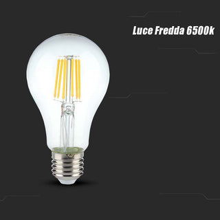 Lampadina led a filamento attacco E27 4 watt lampada in vetro luce fredda calda naturale