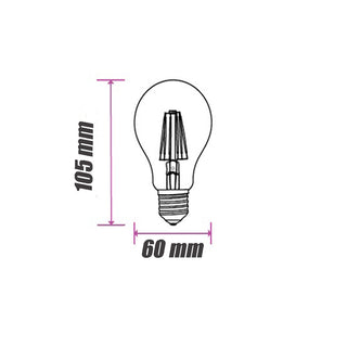 Lampadina led a filamento attacco E27 4 watt lampada in vetro luce fredda calda naturale