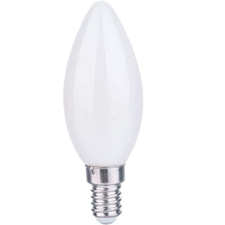 Lampadina led filamento opaca 4W E14 candela luce 6500k 2700k 4000K