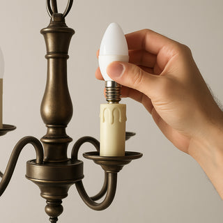Lampadina led E14 6 watt candela luce fredda calda e naturale