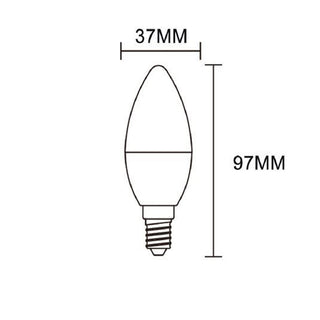 Lampadina led E14 6 watt candela luce fredda calda e naturale