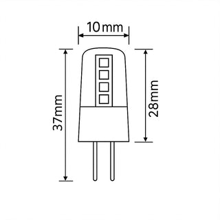 Lampadina 10 led 2,5 watt 12V attacco G4 luce fredda calda naturale