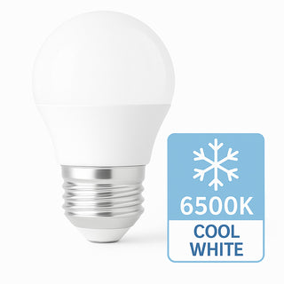 Lampadina led a sfera 8 watt E27 luce fredda calda naturale