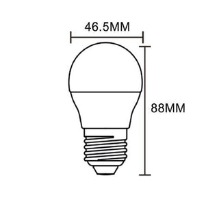 Lampadina led a sfera 8 watt E27 luce fredda calda naturale