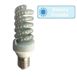 Lampadina led spirale E27 16 watt luce calda naturale fredda