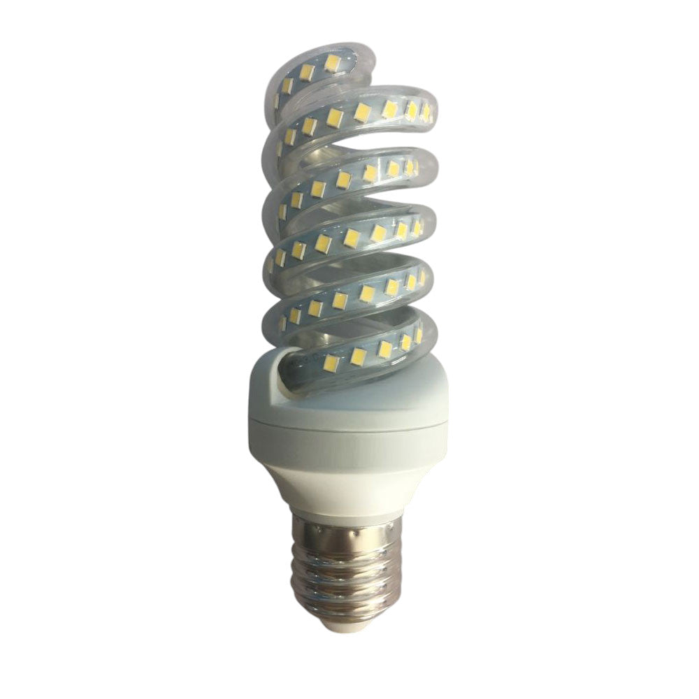 Lampadina led spirale attacco E27 16 watt luce calda 3000k naturale 4000k e bianca fredda 6500k luce illuminazione