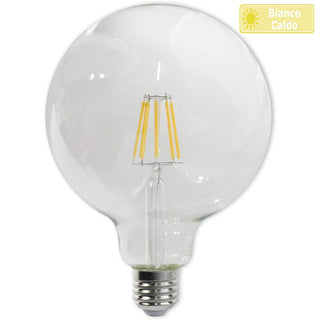 Lampadina led filamento 12 watt E27 globo G125 luce 6500k 3000k 4000k