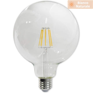 Lampadina led filamento 12 watt E27 globo G125 luce 6500k 3000k 4000k