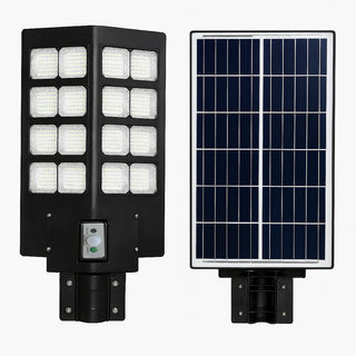 Lampione faro pannello solare 1600W con palo sensore di passaggio IP66