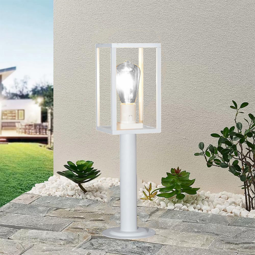 Lampione da giardino 48 cm lampioncino da terra per vialetti bianco o nero con attacco E27 IP44