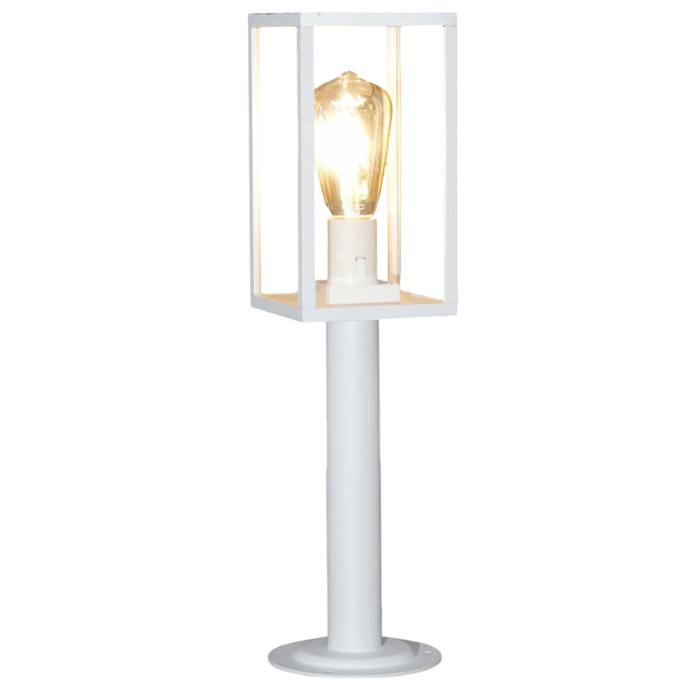 Lampione da giardino 48 cm lampioncino da terra per vialetti bianco o nero con attacco E27 IP44