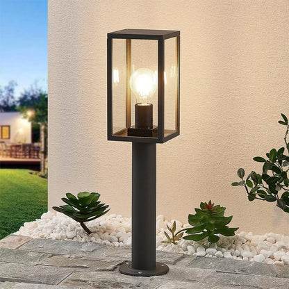 Lampione da giardino 48 cm lampioncino da terra per vialetti bianco o nero con attacco E27 IP44