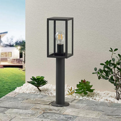 Lampione da giardino 48 cm lampioncino da terra per vialetti bianco o nero con attacco E27 IP44