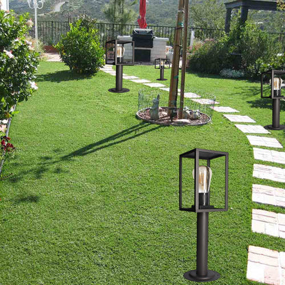 Lampione da giardino 48 cm lampioncino da terra per vialetti bianco o nero con attacco E27 IP44
