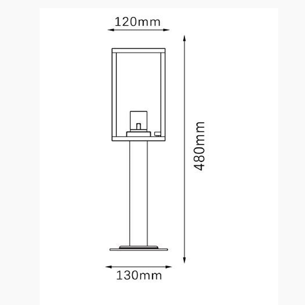 Lampione da giardino 48 cm lampioncino da terra per vialetti bianco o nero con attacco E27 IP44