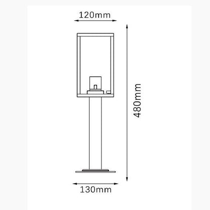 Lampione da giardino 48 cm lampioncino da terra per vialetti bianco o nero con attacco E27 IP44
