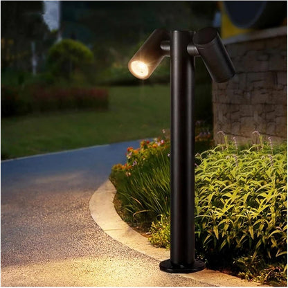 Lampione da giardino moderno con diffusori orientabili lampada per esterno attacco GU10 IP44