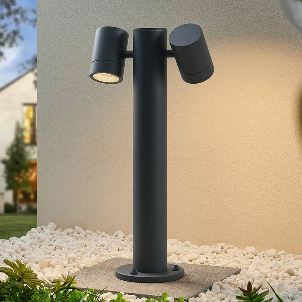 Lampione da giardino moderno con diffusori orientabili lampada per esterno attacco GU10 IP44