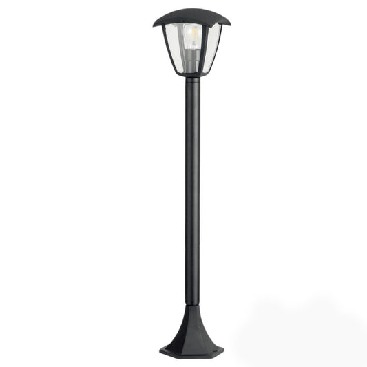 Lampione da giardino 86 cm lampioncino lanterna da terra con attacco E27 grigio IP44