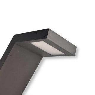 Lampione giardino o applique da parete nero a LED 10 watt IP54 4000k