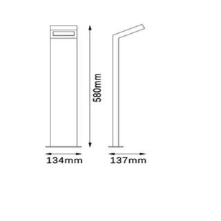 Lampione giardino o applique da parete nero a LED 10 watt IP54 4000k