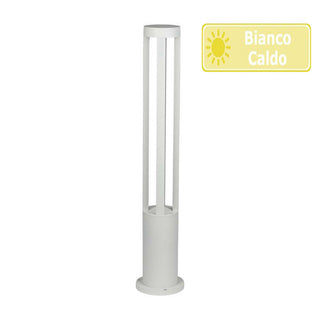 Lampione giardino bianco led cob 12 watt x vialetti per giardino IP65