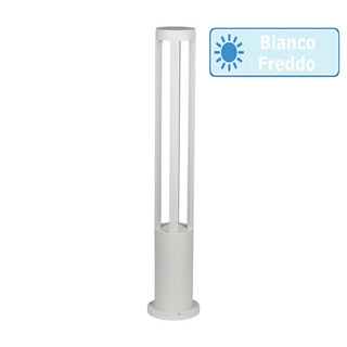 Lampione giardino bianco led cob 12 watt x vialetti per giardino IP65