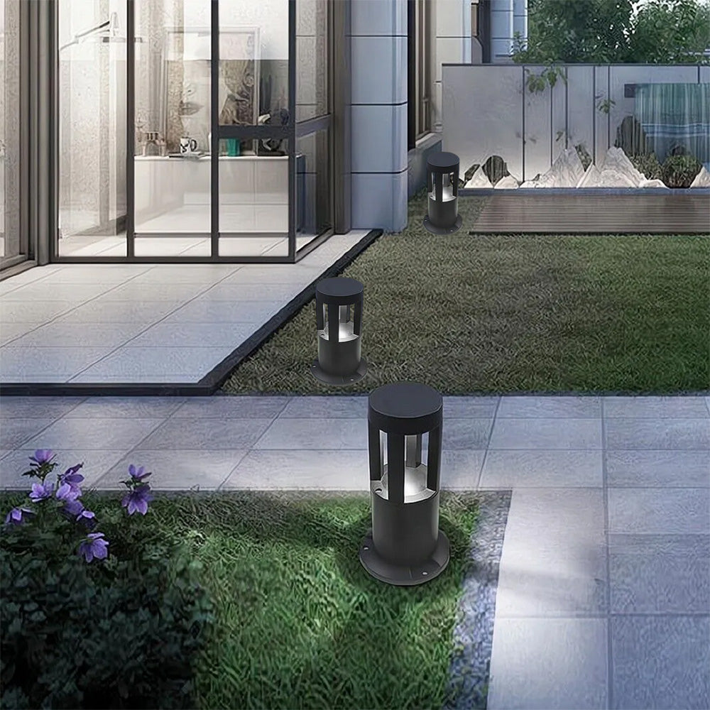 Lampione da giardino 12 watt lampada led cob palo per esterni 30 cm luce fredda 6500k calda 3000k naturale 4000k