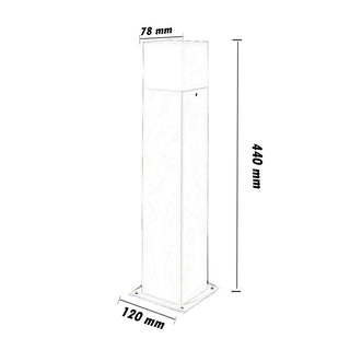 Lampione giardino in alluminio E27  lampioncino per vialetti IP44