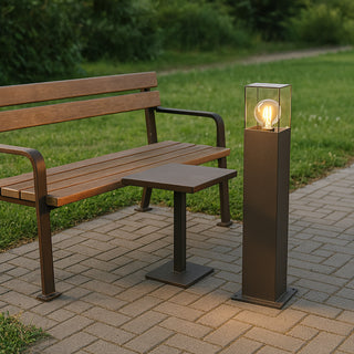 Lampione giardino x vialetti lampioncino rosso ruggine x esterno IP44