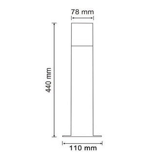 Lampione giardino x vialetti lampioncino rosso ruggine x esterno IP44
