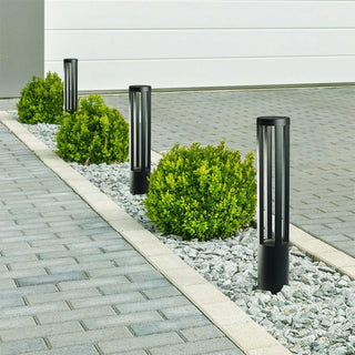 Lampione giardino nero led cob 12 watt per vialetti per giardino IP65