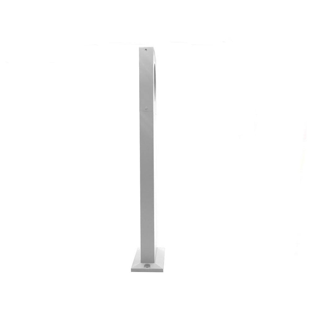 Lampione da giardino 12 watt lampada bianco con cerchio led cob palo per esterni 50 cm luce fredda 6500k calda 3000k naturale 4000k
