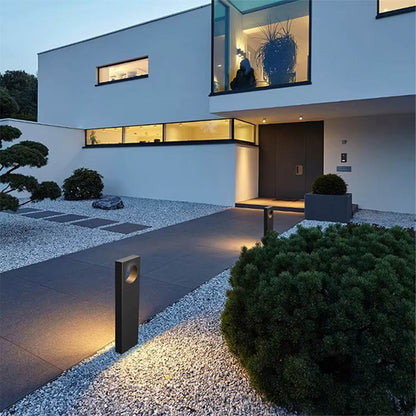 Lampione da giardino 12 watt lampada nero con cerchio led cob palo per esterni 50 cm luce fredda 6500k calda 3000k naturale 4000k