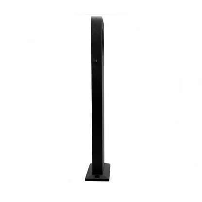 Lampione da giardino 12 watt lampada nero con cerchio led cob palo per esterni 50 cm luce fredda 6500k calda 3000k naturale 4000k