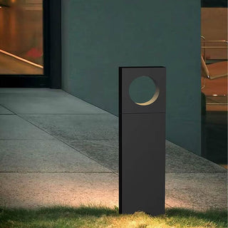 Lampione da giardino 12 watt lampada nero con cerchio led cob palo per esterni 50 cm luce fredda 6500k calda 3000k naturale 4000k