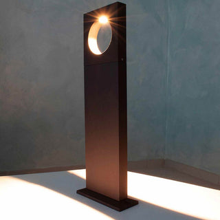 Lampione da giardino 12 watt lampada nero con cerchio led cob palo per esterni 50 cm luce fredda 6500k calda 3000k naturale 4000k