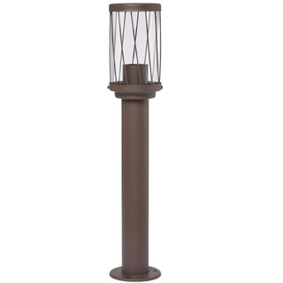 Lampione in alluminio da giardino lampioncino rosso ruggine IP44