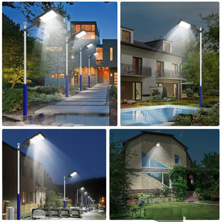 Faro stradale led con pannello solare 1500W palo crepuscolare IP65