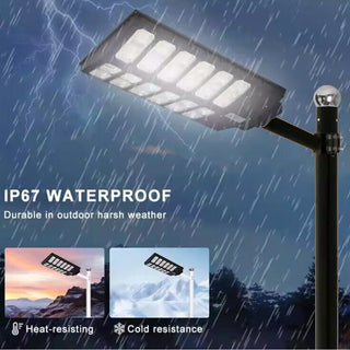 Lampione pannello solare da 2000W stradale crepuscolare con staffa iP66