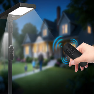 Lampione solare 290 watt tecnologia CCT con telecomando e palo