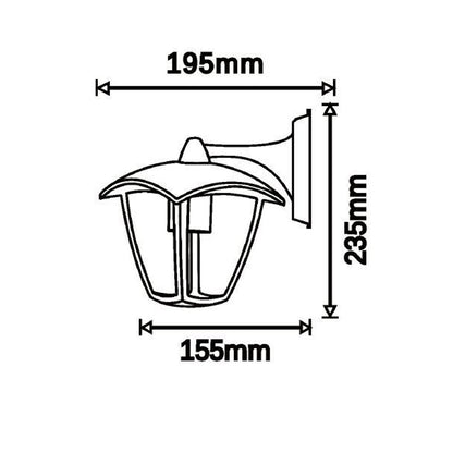 Applique lanterna da parete per giardino facciate lampada da muro E27 IP44