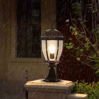 Lampione da giardino da terra lanterna alluminio e vetro E27