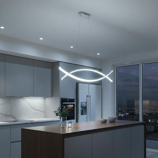 Lampadario LED moderno a sospensione 42 Watt bianco tecnologia CCT