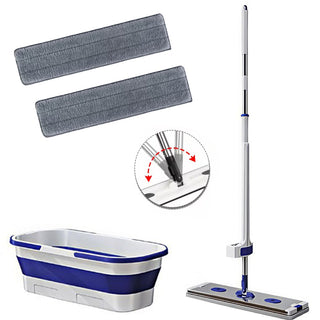 Set lavapavimento mocio rotante a 360° raschietto secchio panni